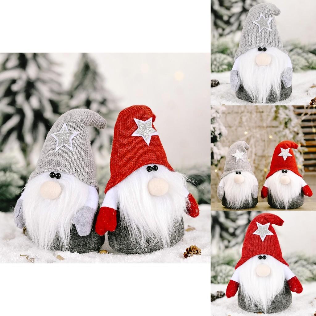 Star Christmas Colorful Forest Doll Cheerful Faceless Santa Ornament Celebration For