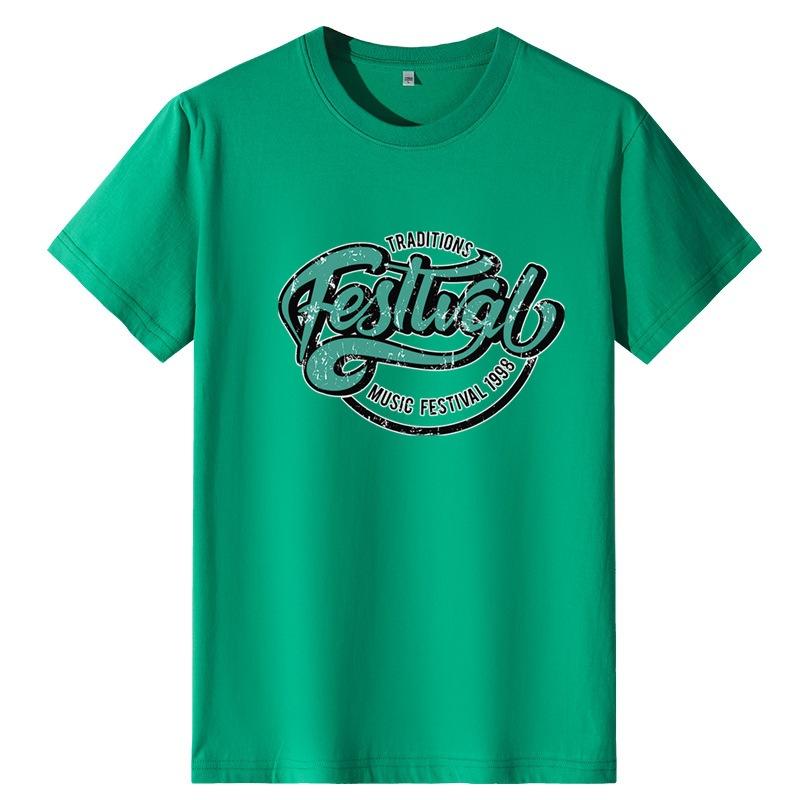 Kurzarm-T-Shirt für Männer und Frauen, lockerer Sommer, Rundhalsausschnitt, Buchstaben auf dem Unterhemd der Kleidung gedruckt