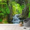 3D Photo Wallpaper Murals Green Forest Cave Scenery Living Room Bedroom Background Wall Mural Non-woven Wallpaper Decor