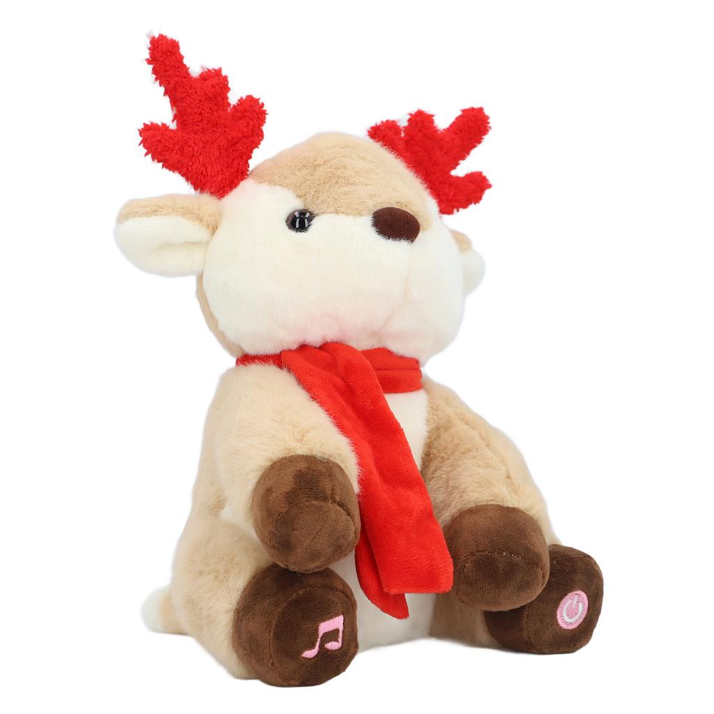 Musical Light Up Plush Reindeer Fashionable Skin Friendly Soft Stuffed Light Stuffed Animals Toy