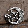 Witch Celtic Cross With Knot Pendant Necklace Rune 316L Stainless Steel Men Chain Odin Gothic Amulet Jewelry Gifts