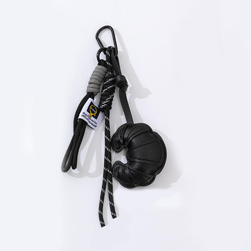 Yogodlns 1PC Braided Rope Bag Pendant Cute Pendant Cute Croissant Ins Bag Pendant Fashion Hanging Charm