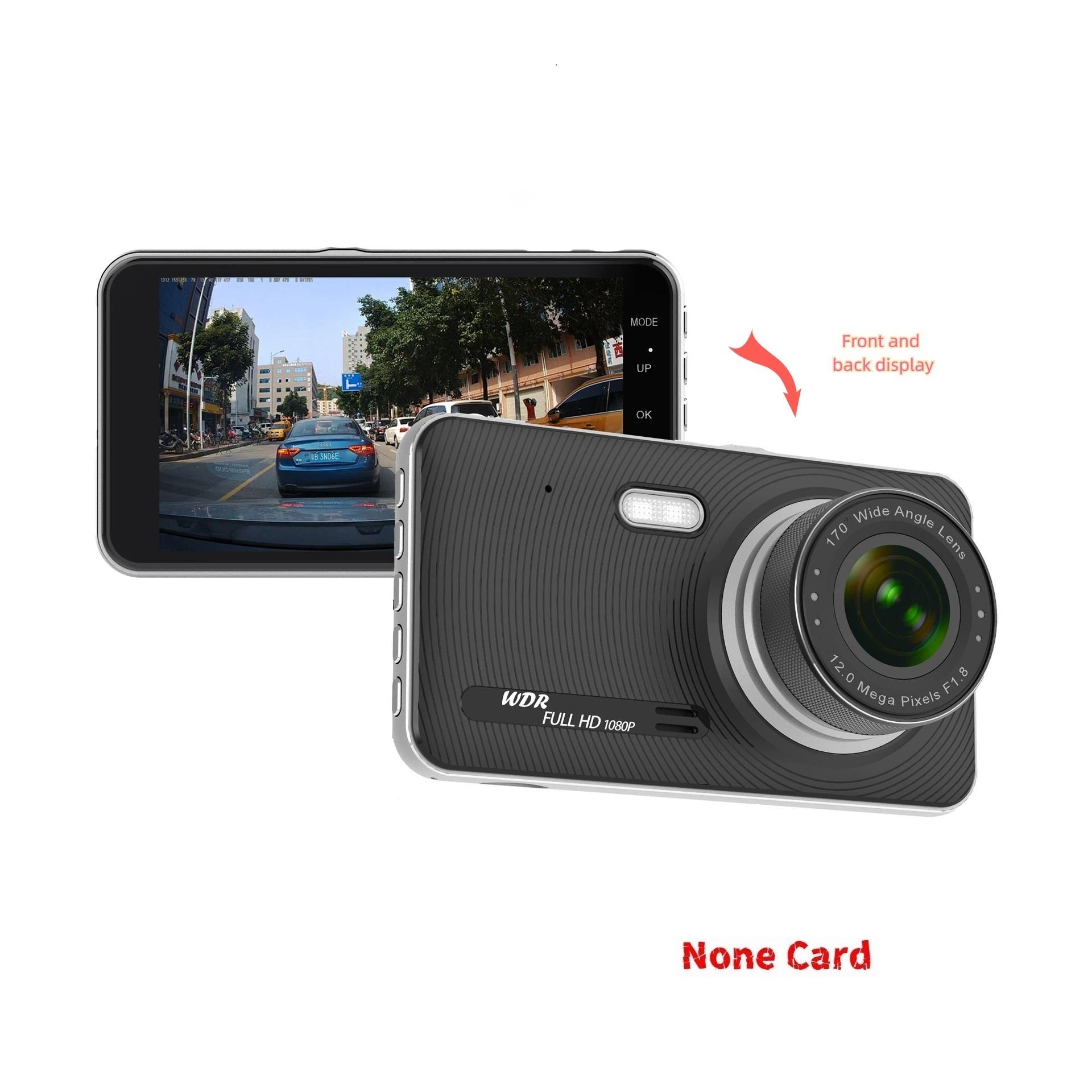 

4-inch Dashcam, IPS HD 1080P Car DVR, Dual Front and Rear Cameras, Supports Reversing Camera Function. 1 Lens None Card чёрный