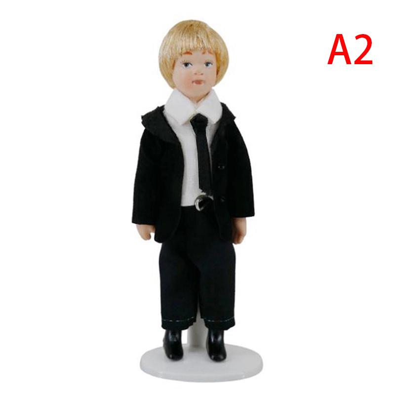 1:12 Dollhouse Miniature Porcelain Dolls Model Little Pretty Girls Boys