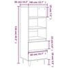 VidaXL Highboard Concrete Grey 40x36x110 Cm Engineered Wood 831512