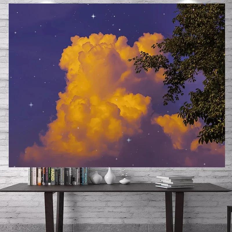 Warm Scenery Anime Sky Background Tapestry Bedroom Living Room Tapestry Home Wall Decoration Tapestry