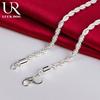 925 Sterling Silver Twisted Necklace Fashionable Wedding Jewelry