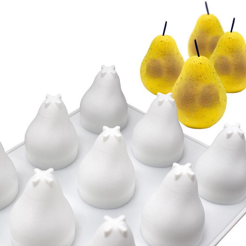 8 Cavity Pear Shape 3D Silicone Cake Baking Mold For Mousse Truffle Brownies Pan Molds Silicone Pastry Tool Cakes