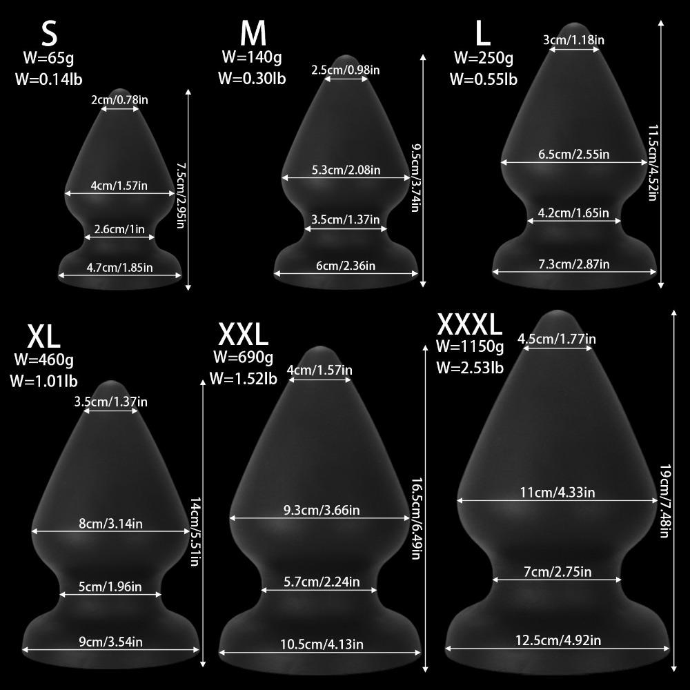 Extra Large Anal Plug Unisex - SM Fisting Dilator Anal Expander Adult Sex Toy for Men & Women