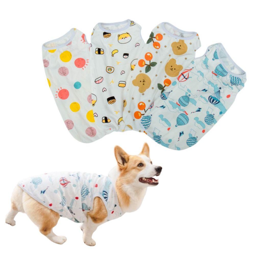 Creative Small Dog T-shirt Cartoon Pet Coat Vest Cat Vest Cute Dog Clothes  Pet Supplies