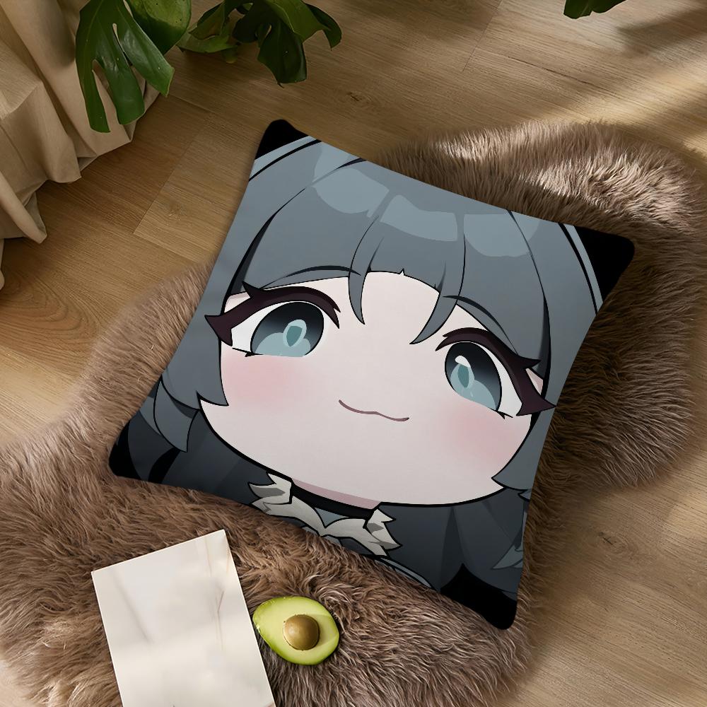 Cute Q Version ZZZ Ellen Nicole Miyabi For Bedroom Car Coffee Shop Room Soft and Living Room Sofa Decorative Pillow Cover Case