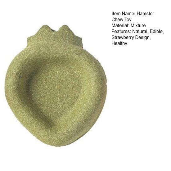 Hamster Chew-A-Bowl Toy Natural Rabbits Treats Chew Toy Strawberry Design Edible Bowls Guinea Pig Food Bowl for Small Pets Bunnies
