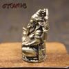 Mini Vintage Brass Ganesha Statue Pocket India Thailand Elephant God Figure Sculpture Home Office Desk Decorative Ornament Gift