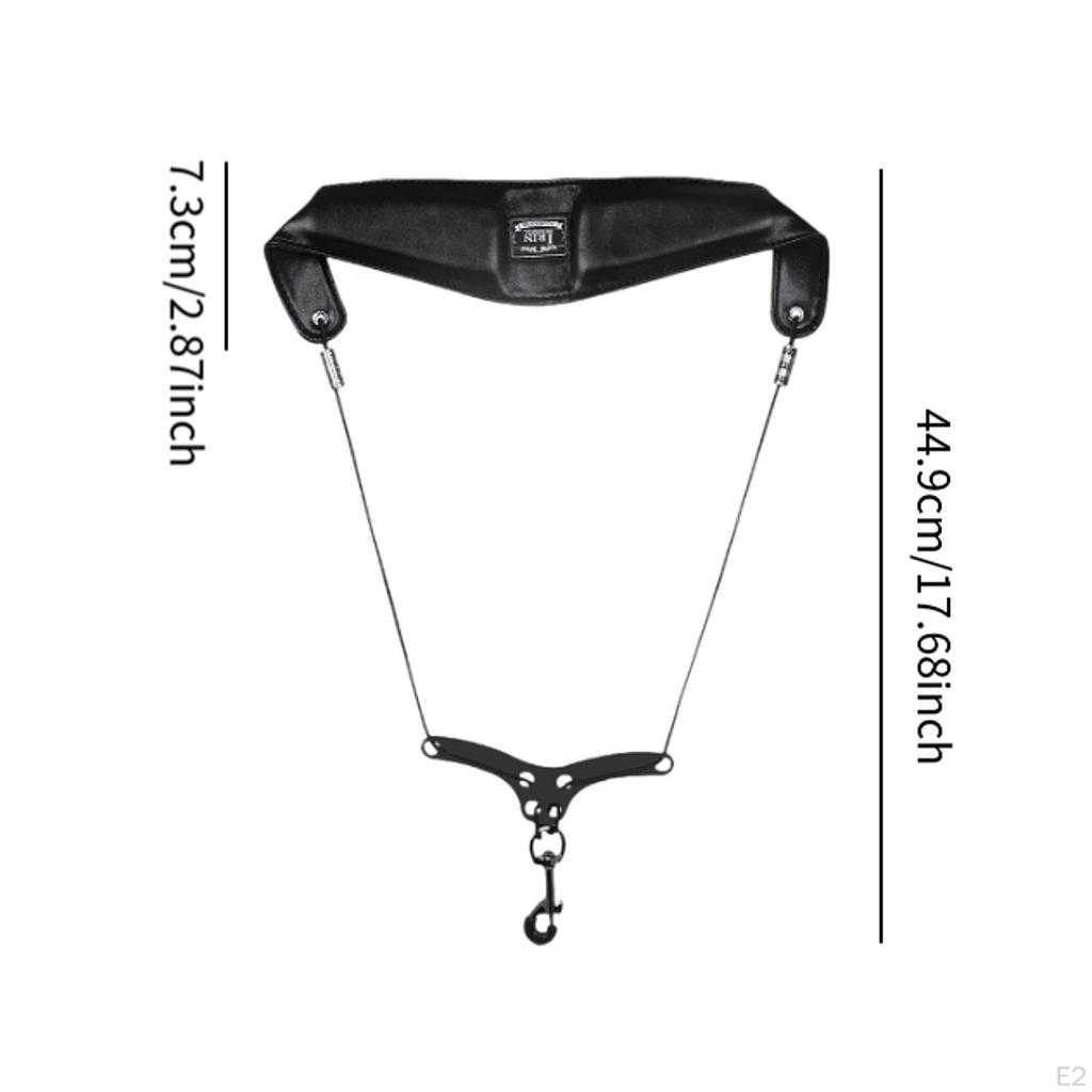 Adjustable Saxophone Neck Strap with Lightweight PU Leather Design