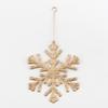Shesay Embossed Tin Snowflake Nordic Christmas Tree Snowflake Display Large Silver Ornament, Ornament, (7.4cm Tall),