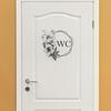 Simple Creative Painted Flower Home Toilet Door Decoration Wall Sticker Self-Adhesive Wall Decals