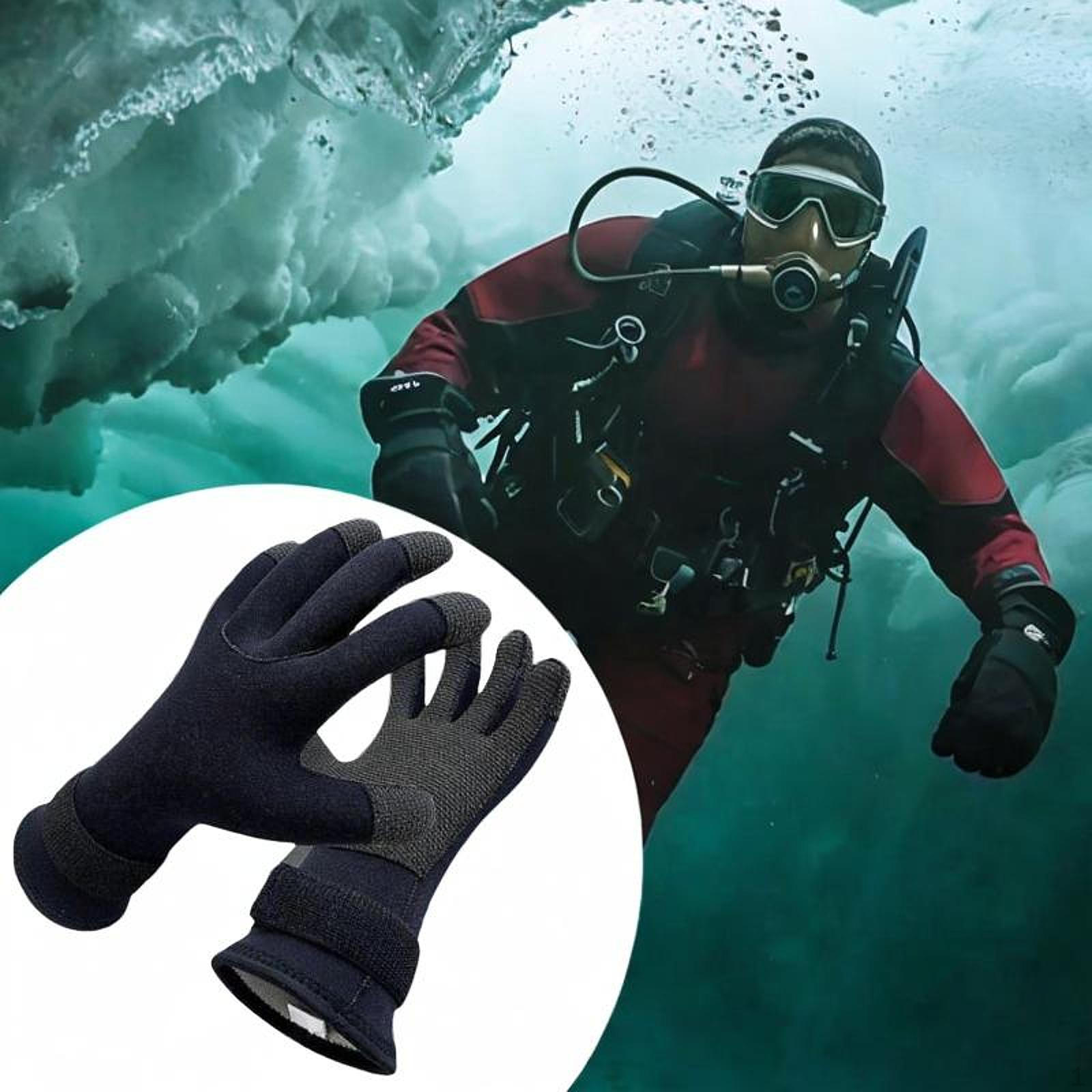 

Перчатки для дайвинга Водные Противоскользящие Легкие Сохраняют тепло для женщин мужчин Гидрокостюм Зимняя перчатка Пять XXL