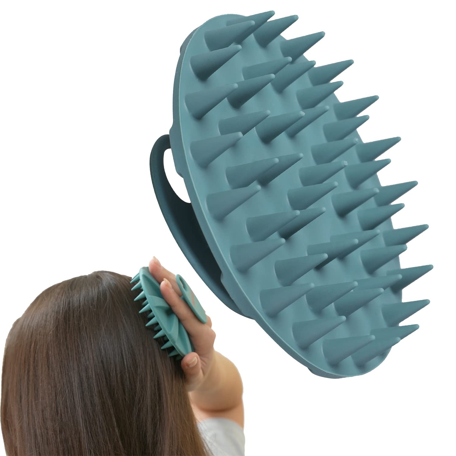 

INNERNEED Shampoo 46 Scalp Brush for Scalp Cleansing and Wet and Dry Bath Brush with for All Hair Types Brush, Silicone, Soft, Long-Pronged Massage,