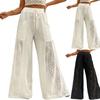 Damen Casual Weite Hosen mit Spitzen-Patchwork-Hosen