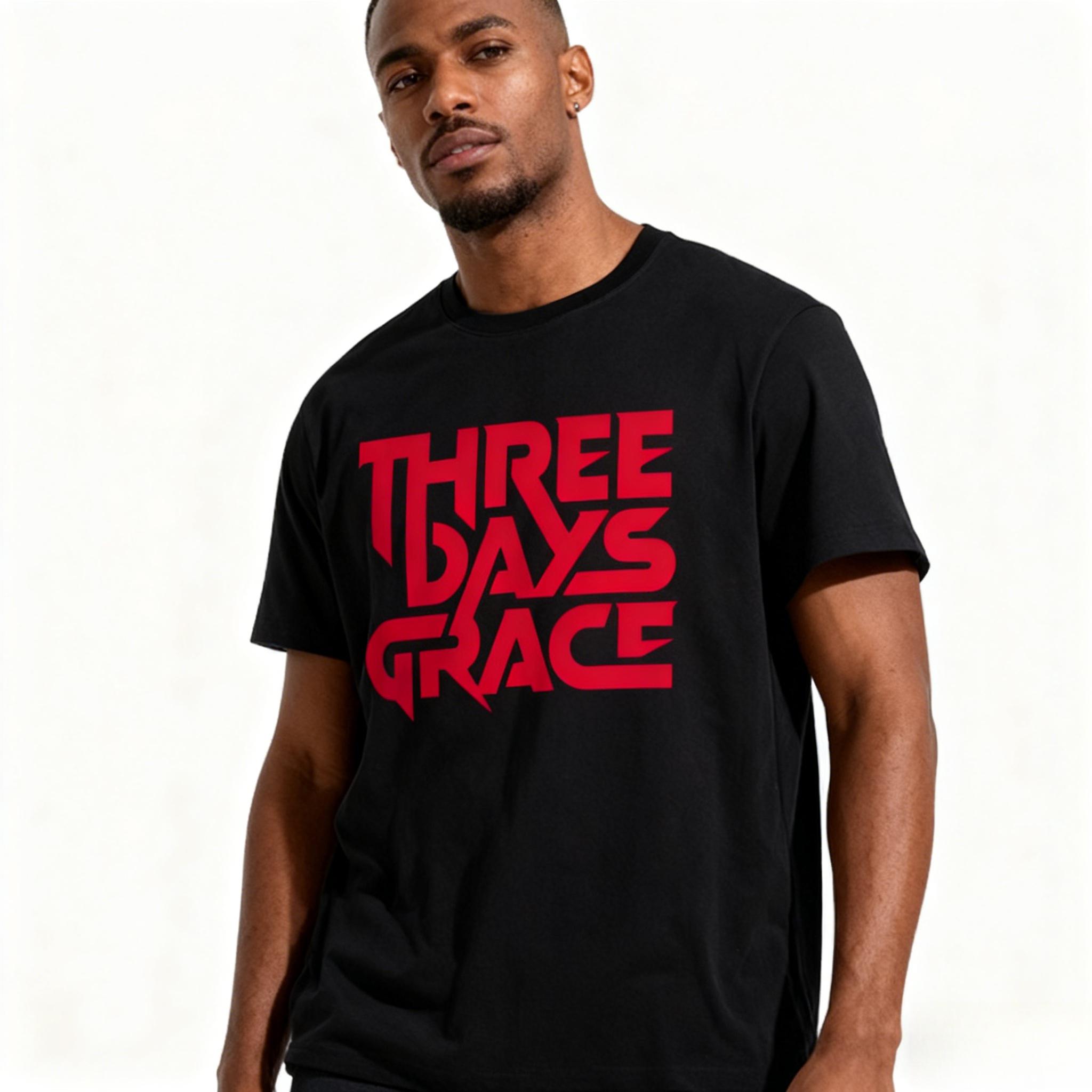 

THREE DAYS GRACE Band men s 100%cotton T-shirt hip-hop regular style Men s Women s oversized Y2K Tee Casual Loose Outdoor Street S разноцветный
