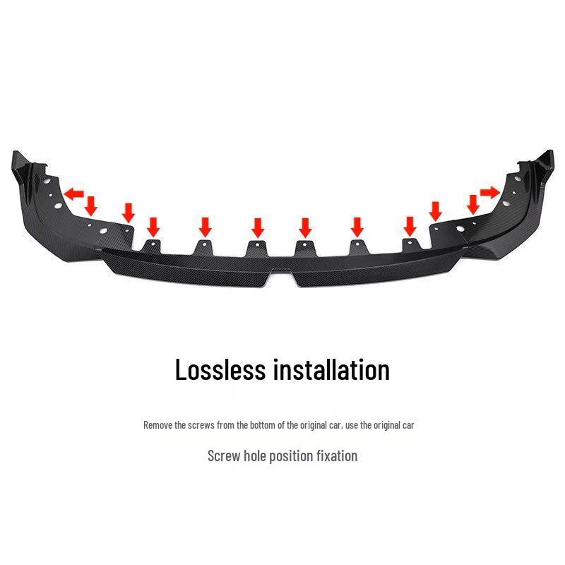 BMW 2023 New 3 Series MP Style Front Lip Bumper, Bright Black