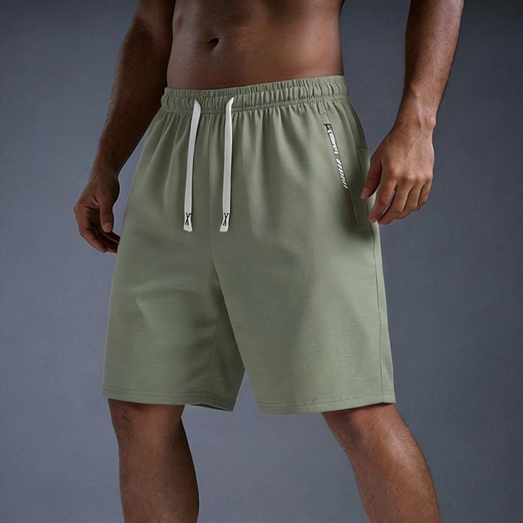 Men's Lightweight, Breathable, Cool-Feeling Shorts - Men's Stretch Waist-Fitting, Quick-Drying Running And Fitness Sports Shorts