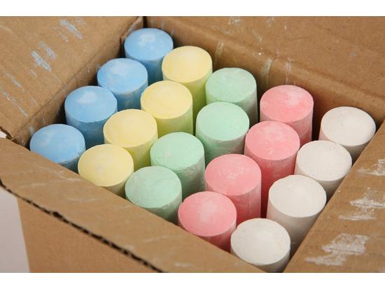 20 Pcs Thick White Marine Chalks: Large, Colored, with Steel & Wood Pipe - Free Shipping