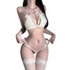 Sexy lingerie sexy lace three-point small chest shows big pearl seduction thong passion free women