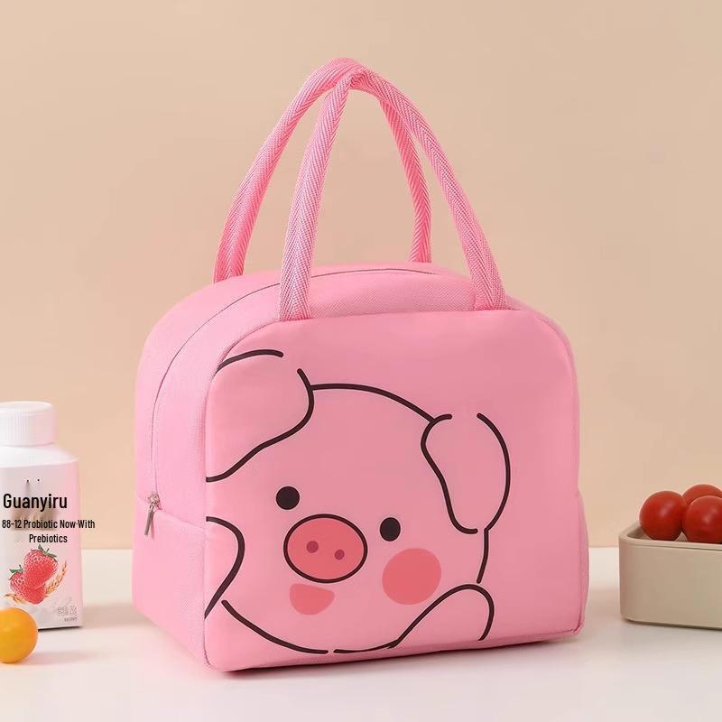 

Large Capacity Waterproof Insulated Lunch Bag - Portable, Oil-proof & Convenient for Students and Office Workers