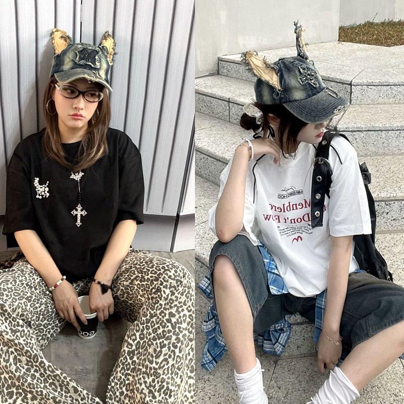 Doberman Ears Baseball Cap Women Men Hat Personality Streetwear Gorras Mujer Cotton Designer Denim Hats Hip Hop Snapback Caps