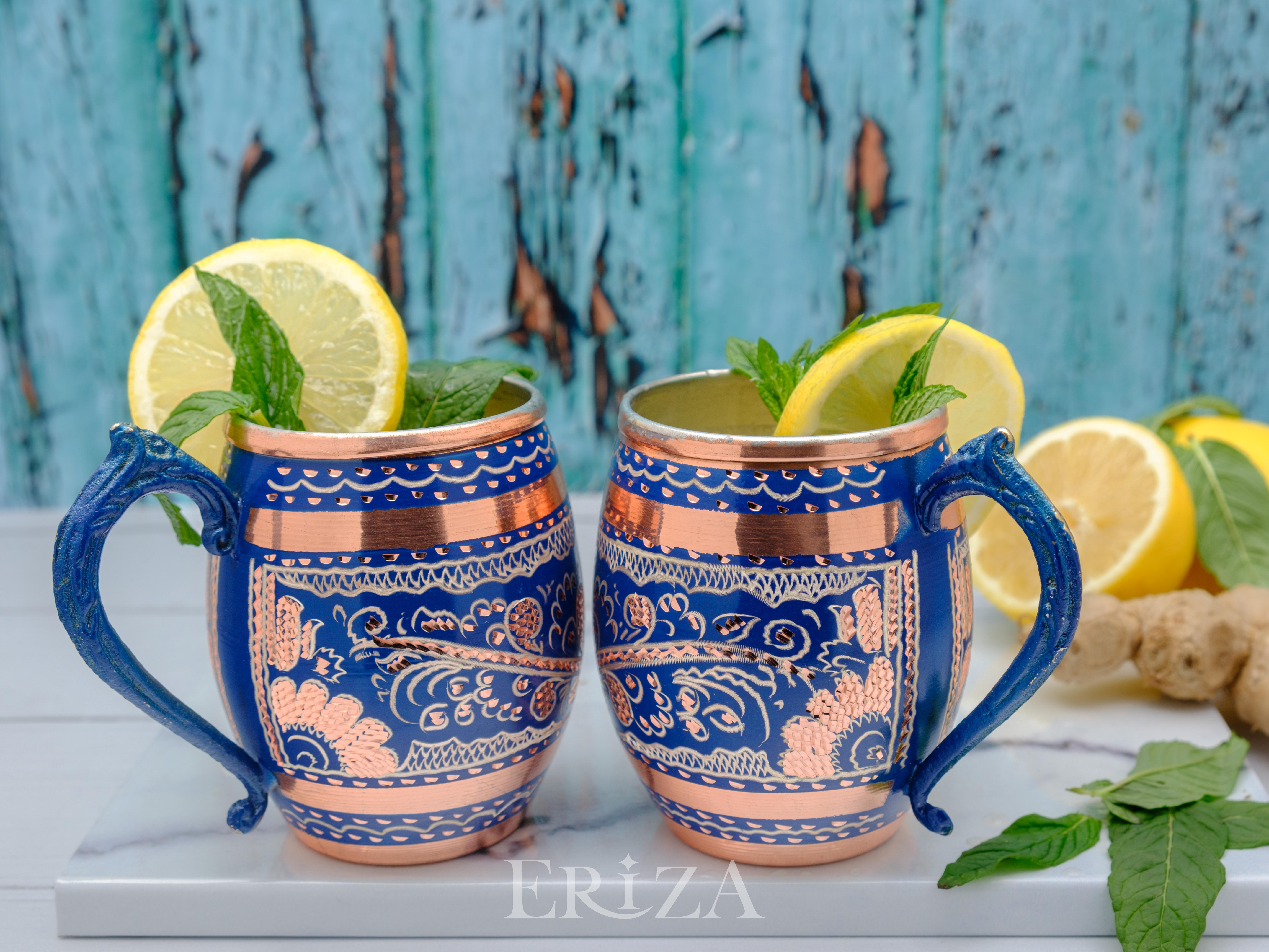 

Engraved Copper Moscow Mule Mug 18.5 Fl Oz 1 PIECES синій
