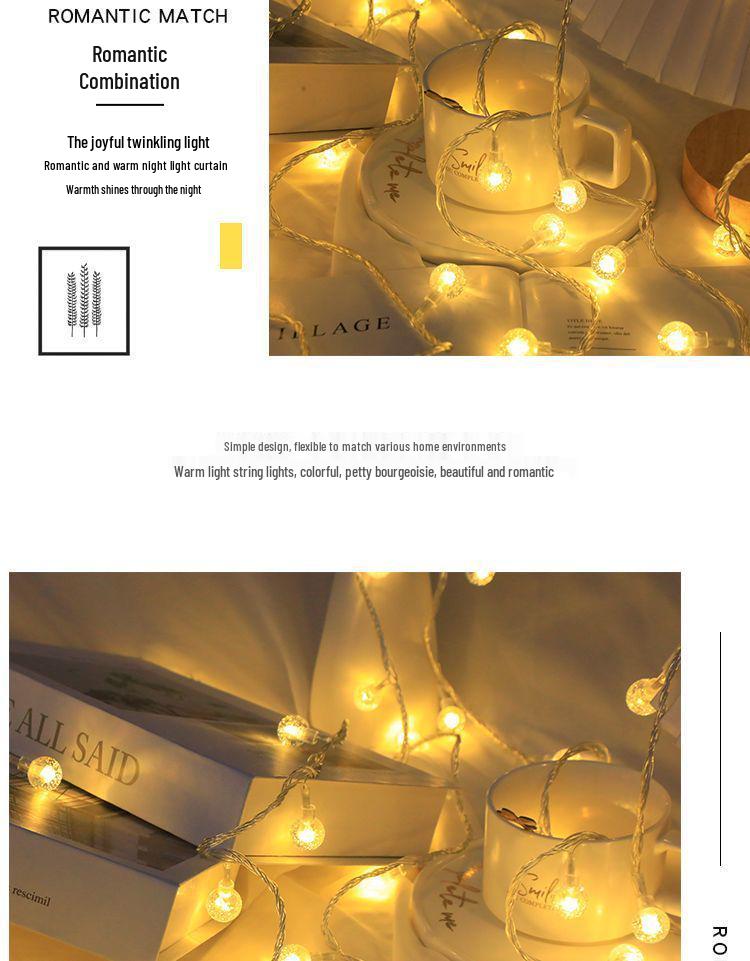 Outdoor Solar LED String Lights - Colorful, Energy-Saving, Long Battery Life