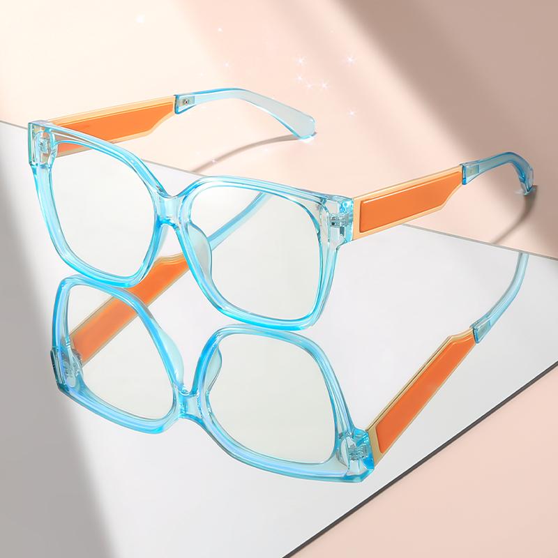 

New High-End Metal Leg Classic And Simple Flat Light Glasses For Street Shooting Decoration With Anti-Blue Light