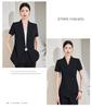 Women's Black Short-Sleeve Suit Jacket – Summer Lightweight, Elegant, Slimming, Professional Wear