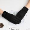 New Female Autumn Winter Non-Inverted Velvet Cashmere Full Finger Warm Lace Gloves Women Cotton Touch Screen Gloves G82