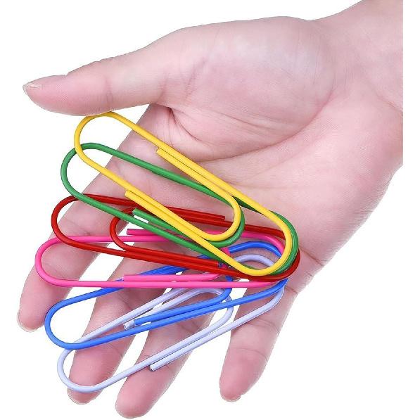 600 Pcs Paper Clips, 1.1 Inch Multicolour Paper Clips Holder for Sheets Files Office School and Personal Document Files Organization (1.1 inch)