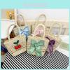 Stylish Children's Straw Bag With Cute Bow Trendy Shoulder Crossbody Design For Kids