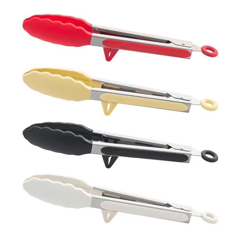 Ruhan 12-inch Stainless Steel Food Clip with Stand