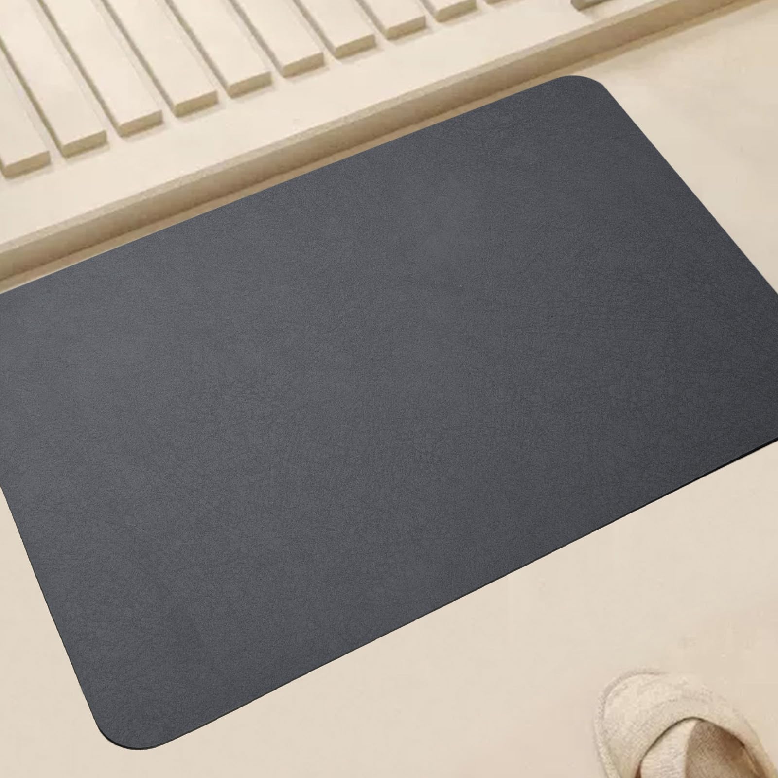 

Коврик для ванной DIHACOZ из диатомовой земли Впитывание воды x Быстрая сушка x Гибкий коврик для ванной Впитывает воду для вытирания Легкий в уходе Коврик для ванной комнаты [Удивительный 2, чёрный