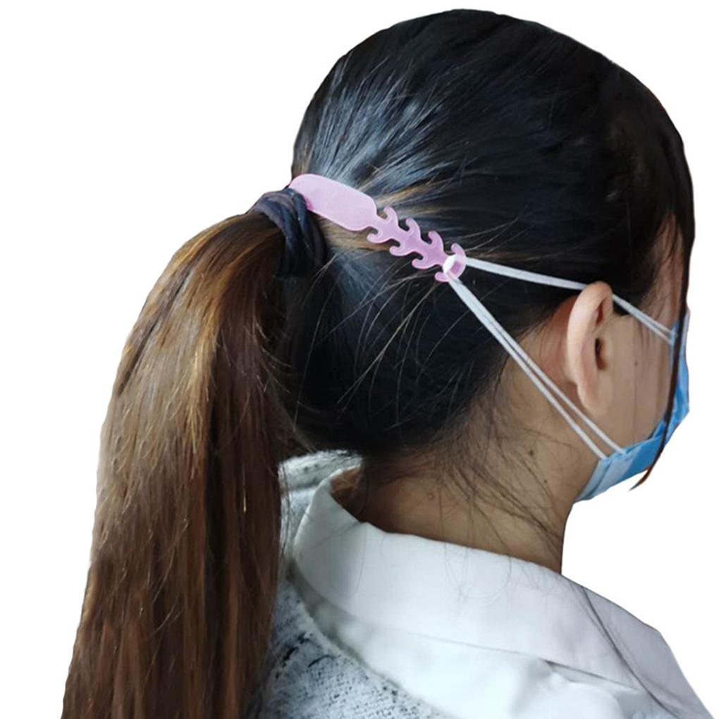 10pcs Face Mask Earband Extension Hook Adults Children Ear Ropes 4-gear Adjustable Buckle