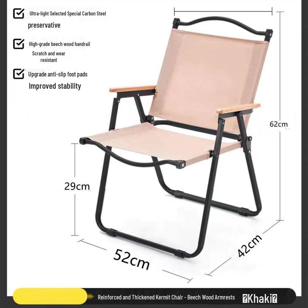 Portable Folding Outdoor Chair with Detachable Backrest for Camping, Fishing, Beach & Leisure