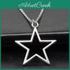 Modern Simple Silver Hollow Star Pendant Necklace Perfect For Everyday Fashion And Style