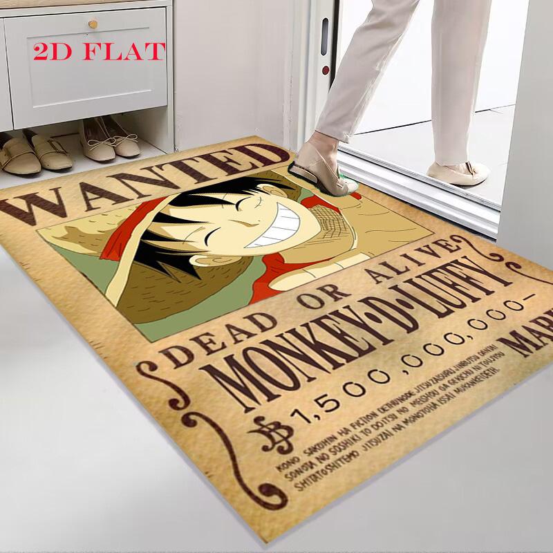 Luffy Poster One Piece Carpet Printing Floor Mats Gift Office Chair Cushion Art