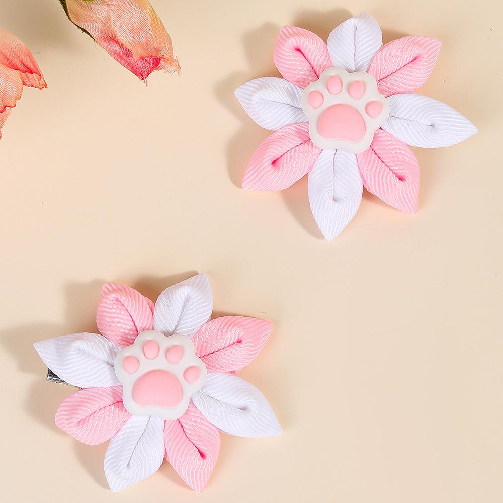 2Pcs New Unicorn Children's Hairpin Cute Pony Flower Hairpin Macaron Color Colorful Flower Hairpin Hair Pick Hair Pick Gift