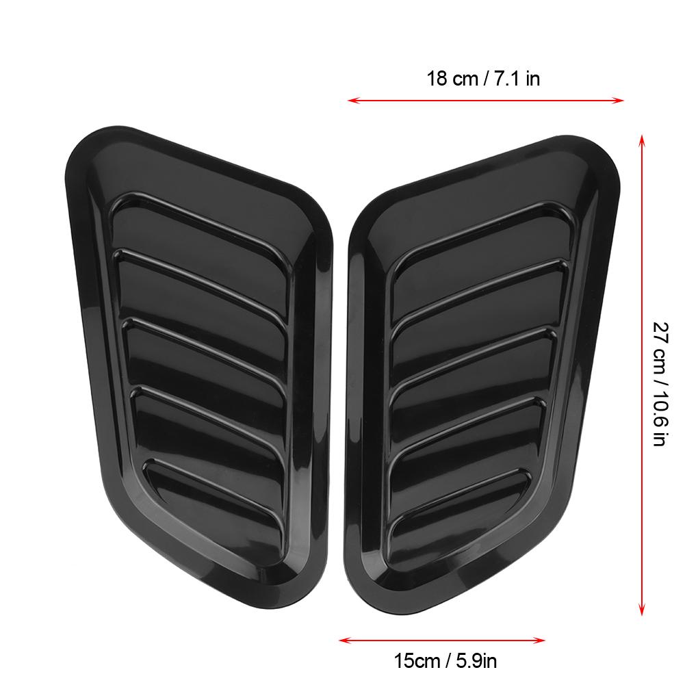 2Pcs Car Decorative       Hood Vent Cover Car Decoration Accessories