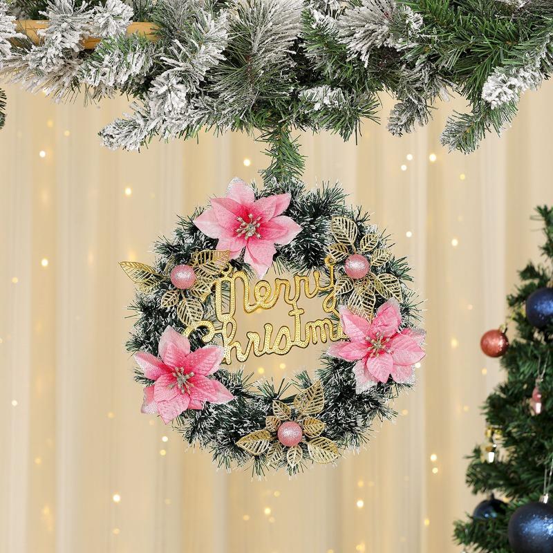 Weihnachtsdekorationen, Kränze, Weihnachtsguirlande, Hoteldekorationen, Türhänger, Kiefernnadeln, Ornamente