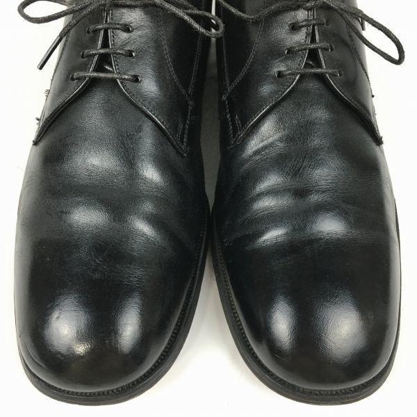 70s 1977? Vintage FLORSHEIM Plain Toe Business Shoes Black Size 10D 27.5-28.0 Men's(USED)