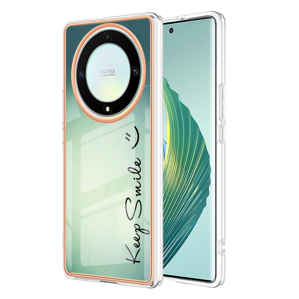 YB IMD Series-19 Style D For Honor X40 5G/X9a 5G/Magic5 Lite 5G IMD Pattern Anti-drop Cover 2.0mm TPU Electroplating Phone Case