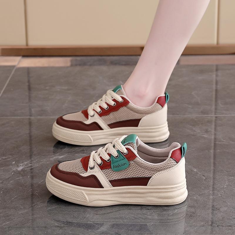 Fashion Summer New Women Flat Shoes Luxury Mesh Breathable Casual Shoes Lightweight Mixed Colors Woman Sports Shoes Sneakers Tenis Mujer