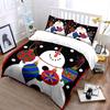 Snowman with Christmas Ornaments Bedding Duvet Cover Set Duvet Cover Pillowcases  (1*Duvet Cover 2*Pillowcases, Without Duvet Insert)